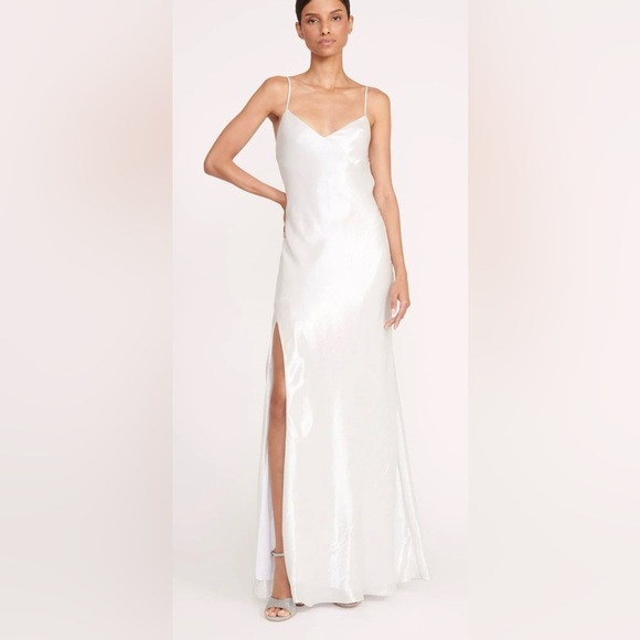 STAUD GOWN DRESS - Brand new never worn New with tags. (Silver)